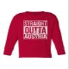 Straight Outta Austria - Europe Soccer Inspired Fans Toddler Long Sleeve T-Shirt (Red, 5T) view 1