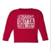 Straight Outta Belgium - Europe Soccer Inspired Fans Toddler Long Sleeve T-Shirt (Red, 3T) view 1