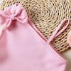 AMIMOJY Baby Girls Summer Dresses Kids One Shoulder Tank Top Halter Solid Shorts Skirt with Bow Casual Outfits Set 2Pcs, 5T view 3