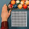 Toddmomy 1sheet Billiard Table Marking Dots Stickers Cloth Spots for Snooker and Pool Eye-catching Design for Game Precision and Easy Positioning view 3