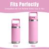 Mokoart Silicone Boot Compatible with YETI Kids Water Bottle 12 oz and Rambler 18 oz Bottle, Anti-Slip Sleeve Bottom Protector Accessories for YETI Rambler 12/18oz (Power Pink) view 2