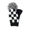4 Pieces Stripes Knitted Golf Club Head Covers 1 3 5 X Driver and Fairway Wood2 and Hybrid(UT) (Black Square(4piece Set)) view 3