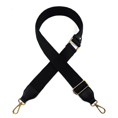 Like Dreams Purse Strap | Black Wide Adjustable Crossbody Strap for Handbags, Totes, Mini Bags, Guitar Style | 1.5 Shoulder Bag Strap with Gold Hardware