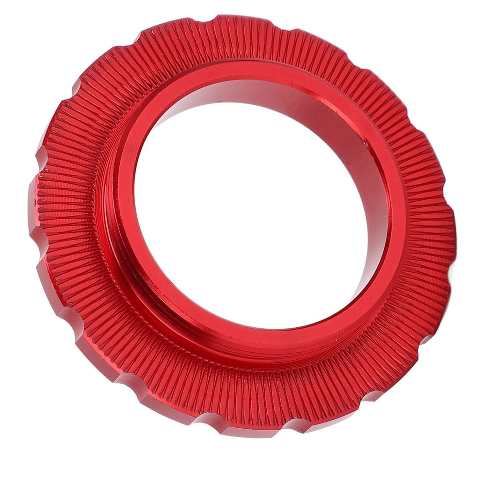 Akozon Centerlock Lockring Center Lock Wheelset Hub Shaft Disc Rotor Lock Ring for Mountain BikeBlack Outdoor Product (Red)
