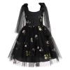 Floral Flower Girl Dress: Dresses for Baby Girls, Embroidery Flower Girl Lace Dress for Kids Wedding Pageant Party Communion Dresses Princess Bridesmaid Birthday Formal Maxi Gown Black 12-18 Months view 1