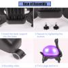 CMYUN Yoga Ball Chair Office Ball Chair with Back & Wheels, Stability Exercise Balls for Sitting at Desk, Ergonomic Yoga Seat for Adults Kids Pregnancy, 53cm (Color : Black) view 3
