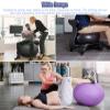 CMYUN Yoga Ball Chair Office Ball Chair with Back & Wheels, Stability Exercise Balls for Sitting at Desk, Ergonomic Yoga Seat for Adults Kids Pregnancy, 53cm (Color : Black) view 4