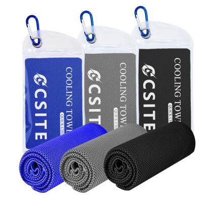 CSITE 3 Pack Cooling Towels (47"x12") for Neck and Face, Ice Towel for Hot Weather, Soft Breathable Chilly Gym Towels, Microfiber Towel for Work Out, Yoga, Running, Camping & More Activities