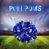 Akozon Cheerleader Aerobics Pom Poms Pompoms for Dance Party School Sports Outdoor Product (Blue+Silver) view 1