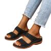 NineFit Basics sandals for women 2024, Orthopedic Sandals for Women, Women's Comfortable Orthopedic Sandals Thong Dressy T-Strap Casual Summer Arch Support Sandals, 9 Wide, D01-black view 2