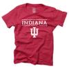 Wes and Willy NCAA Girls S/S Blended Tee,Indiana Hoosiers,10,Bullseye Red view 1
