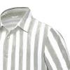 xoxingysm Mens Summer Shirts Retro Stripe Print Shirts Button Down Short Sleeve Casual Wrinkle Free Work T Shirt Vacation Top Pink view 2