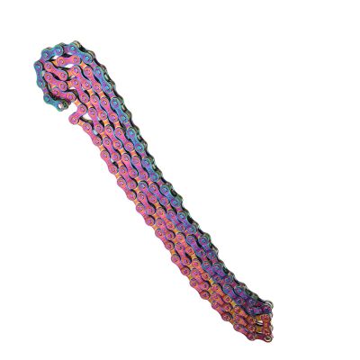 Akozon Chain Proof Sensitive Colorful Electroplating 6 7 8 Speed Chain for Road Mountain Bikes Outdoor Product