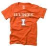 Wes and Willy NCAA Girls S/S Blended Tee,Illinois Fighting Illini,12,Orange Crush view 1