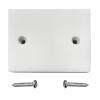 Transom Transducer Boat Mounting Board Plate 3.5" x 4.5" PVC Stainless Screws-White view 1