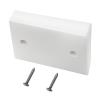 Transom Transducer Boat Mounting Board Plate 3.5" x 4.5" PVC Stainless Screws-White view 3