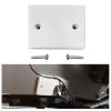 Transom Transducer Boat Mounting Board Plate 3.5" x 4.5" PVC Stainless Screws-White view 4