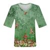 1/2 Sleeve Tops for Women Trendy Tops Short Sleeve V Neck T Shirts Basic Casual Trendy Blouses 18-Light Green X-Large view 4