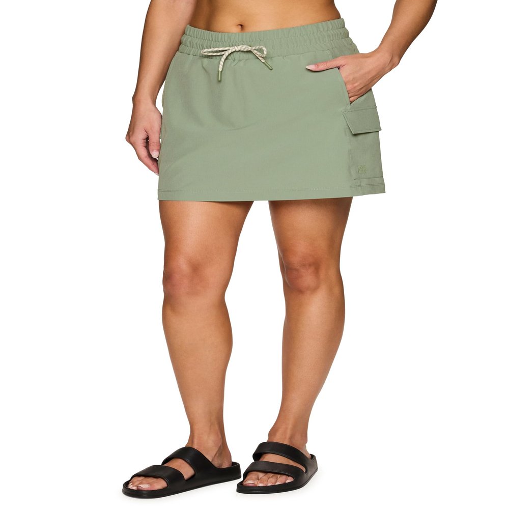Avalanche Women's Ripstop Skort Quick Drying Woven Golf Skirt Tennis Skirt with Inner Bike Shorts Hiking Skort with Pockets Ripstop Lily Pad XS