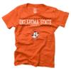 Wes and Willy NCAA Girls S/S Blended Tee,Oklahoma State Cowboys,4,Orange Crush view 1