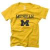 Wes and Willy NCAA Girls S/S Blended Tee,Michigan Wolverines,4,Bold Gold view 1