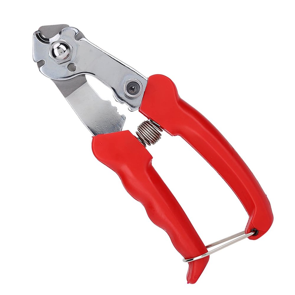 POENVFPO Cable Cutter Multi Function Cable Cutter Repair Tool, Silver & Red Spoke Wire Cutter, 0.6 X 0.2 X 0.07inch Cable Cutter, Brake Wire CutterBike Brake