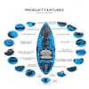 SEAFLO Fishing Kayak BFA106-A | Orange 10'8.5" view 3