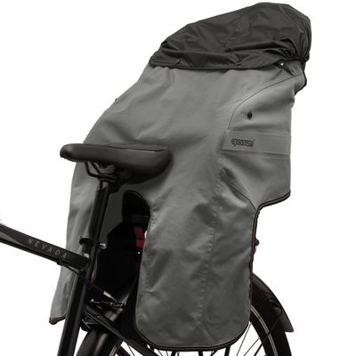 ACTION EMPORIUM Tucano Urbano Thermal Child Back Seat Cover with Removable Rain Hood, for Rear Mounted Child Bike Seats, Waterproof, Windproof, Easy Installation, Taped Seams, Sealed Zipper, Unicorn