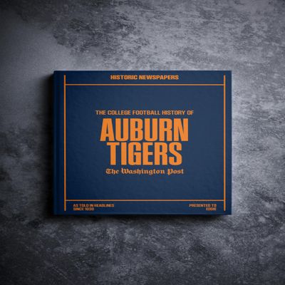 Signature gifts Auburn College Football Personalized Newspaper History Book, A3 Large Deluxe Hardcover - College Football Fan, Alumni, Students Keepsake Gift (A. Tigers)