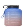 ALZVULG 73oz Half Gallon Water Handle Bottle with Straw & Time Marker, BPA Free, Leakproof,Flip Top Lid, Portable Space Cup for Fitness, Gym, Outdoor (BluePink Gradient), DL-SH22 view 1