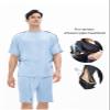 7 VEILS Unisex Post Surgery Recovery Tshirt Chest Port Access Chemo Shirt Men & Women Adaptive Clothing (Blue -XL) view 3