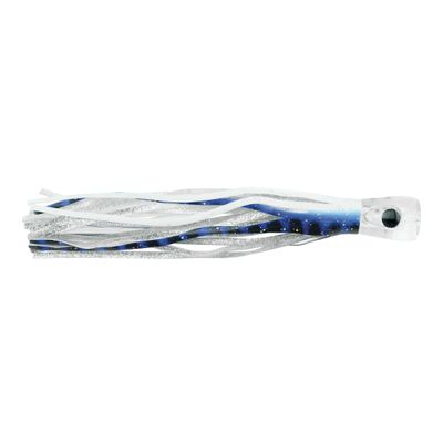 C&H Lures Alien Lure, Blue/White Belly Vinyl Skirt, Concave Head, Hologram Eye, 7.5 inches