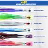 C&H Lures Alien Lure, Blue/White Belly Vinyl Skirt, Concave Head, Hologram Eye, 7.5 inches view 4