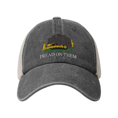 Tread on Them Killdozer Baseball Cap for Women Mens Hats Retro Mesh Caps Dad Hat Deep Heather