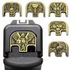 Milspin CNC Milled 3D Engraved Slide Back Plate Compatible with Glock Gen 1-5 I 3 Dimensional I Made in USA (Presidential Seal, 2 Tone Black/Brass, Models G17-G41, G45) view 3