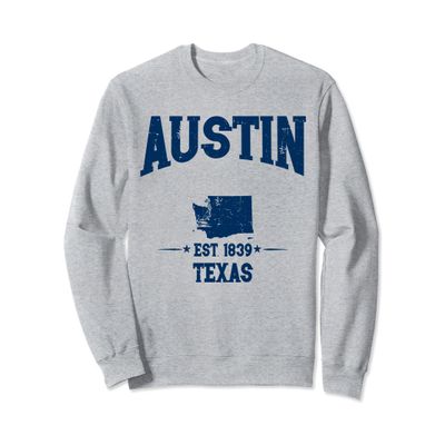 Austin Texas TX Classic Navy Athletic Men Women Sweatshirt