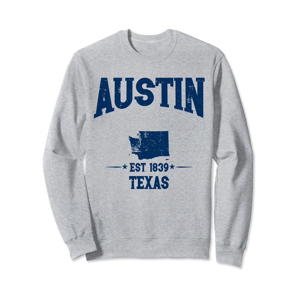 Austin Texas TX Classic Navy Athletic Men Women Sweatshirt