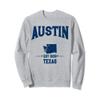 Austin Texas TX Classic Navy Athletic Men Women Sweatshirt view 1