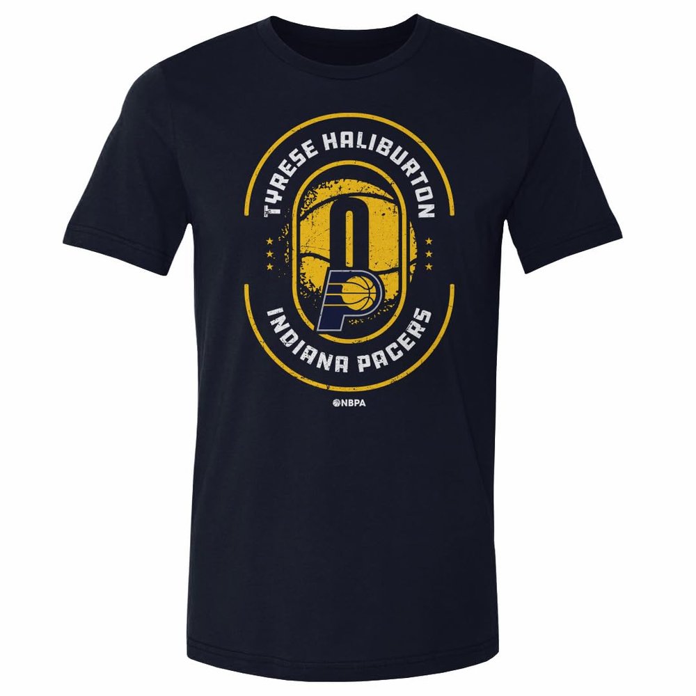 500 LEVEL Tyrese Haliburton Indiana Pacers Shirt - Tyrese Haliburton Indiana Pacers Imprint WHT (True Navy, XXX-Large)