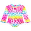 Toddler Mermaid Bathing Suit Girl Zipper Rash Guard Swimwear Long Sleeve Ruffle Swimsuits with UPF 50+ Sun Protection 4t 5t Swimsuit Girl view 1