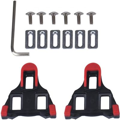 RhLLvJ Cleats for Cycling Shoes Cycling Cleats Road Bike Cleats Pedals and Cleats Bike Cleats (Color : Red, Size : One Size)