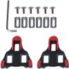 RhLLvJ Cleats for Cycling Shoes Cycling Cleats Road Bike Cleats Pedals and Cleats Bike Cleats (Color : Red, Size : One Size) view 1