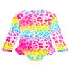 Girls Long Sleeve Swimsuit Mermaid One Piece Ruffle Swim Suits Kids UPF 50+ Sun Protection Bathing Suits 5t 6t Swimsuit Girl view 2