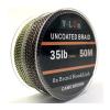 ZCSO Fishing Line 50m 8 Stand Camouflage Carp Fishing Line Soft Hook Link Carp Hooklink Uncoated Braid Line for Hair Rig 25 35LB Rigging Line Fishing Wire (Size : 15LB 50M Brown) view 3