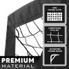 RUNBOW 9x5 ft Portable Kids Soccer Goal for Backyard Adult Junior Large Practice Soccer Net with Carry Bag (9x5FT, 2 Pack, Black) view 2