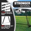 RUNBOW 9x5 ft Portable Kids Soccer Goal for Backyard Adult Junior Large Practice Soccer Net with Carry Bag (9x5FT, 2 Pack, Black) view 3