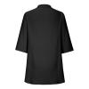 3/4 Sleeve Tops Women Ladies Cotton Linen Shirts Long Summer Button Down Shirts Casual Blouse 2024 Work Clothes Black view 3