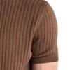 Men's Crew Knitted T-Shirt Slim Solid Muscle Short Sleeve Classic Workout Male Knit Tee (XX-Large,Camel Color) view 4