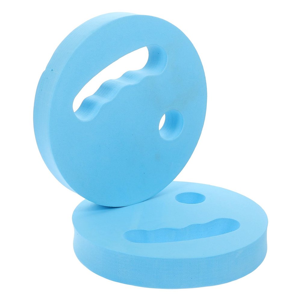 POPETPOP Water Exercise Discs: EVA Foam Swim Weights - Hand Held Swim Disc for Pool, 1 Pair, 18.00X18.00X2.80CM, Sky-blue