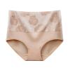 HEJIGOOD Plus Size Womens High Waist Underwear,Full Coverage Tummy Control Briefs,Postpartum Panties,5-Pack,Beige(L-5XL) (Beige,XX-Large) view 2